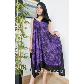 hand printing rayon batik long dress fashion clothing made bali